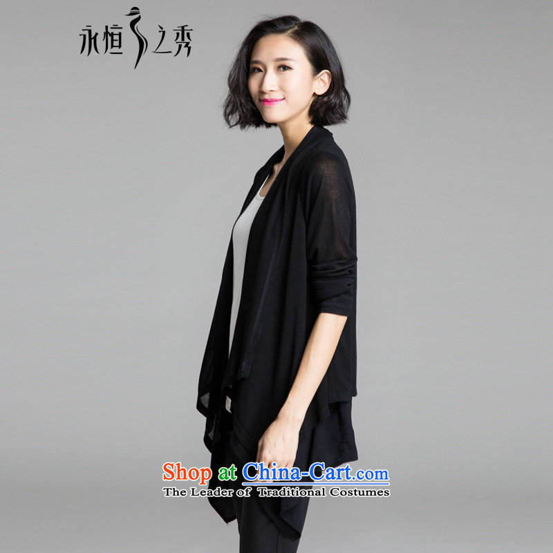 The Eternal Soo-To increase the number of ladies' knitted Cardigan Coat 2015 Fall/Winter Collections of new products thick mm thick, Hin stylish sister thin, Korean knitwear 2XL, black jacket eternal Soo , , , shopping on the Internet