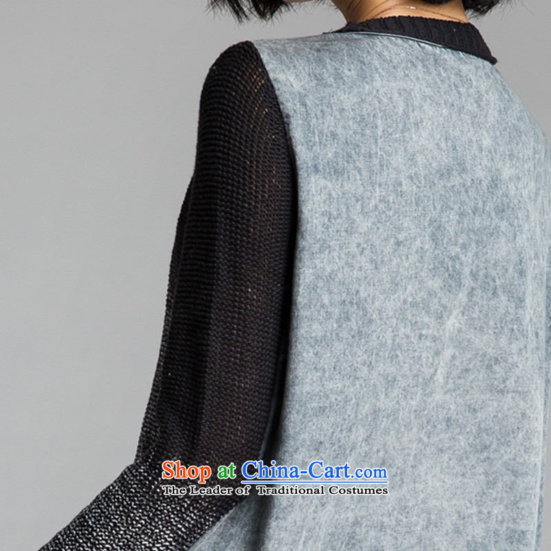 The Eternal Soo-XL women's dresses autumn 2015 new products thick mm sister Korean denim dress knitting sweater thick plus fertilizer video thin, Denim blue skirt XL, eternal Soo , , , shopping on the Internet