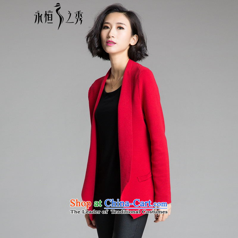 The Eternal Soo-To increase the number of ladies' knitted Cardigan Coat 2015 Fall/Winter Collections of new products on the Korean version of SISTER mm temperament, Hin thin, thick sweater jacket red 4XL, eternal Soo , , , shopping on the Internet