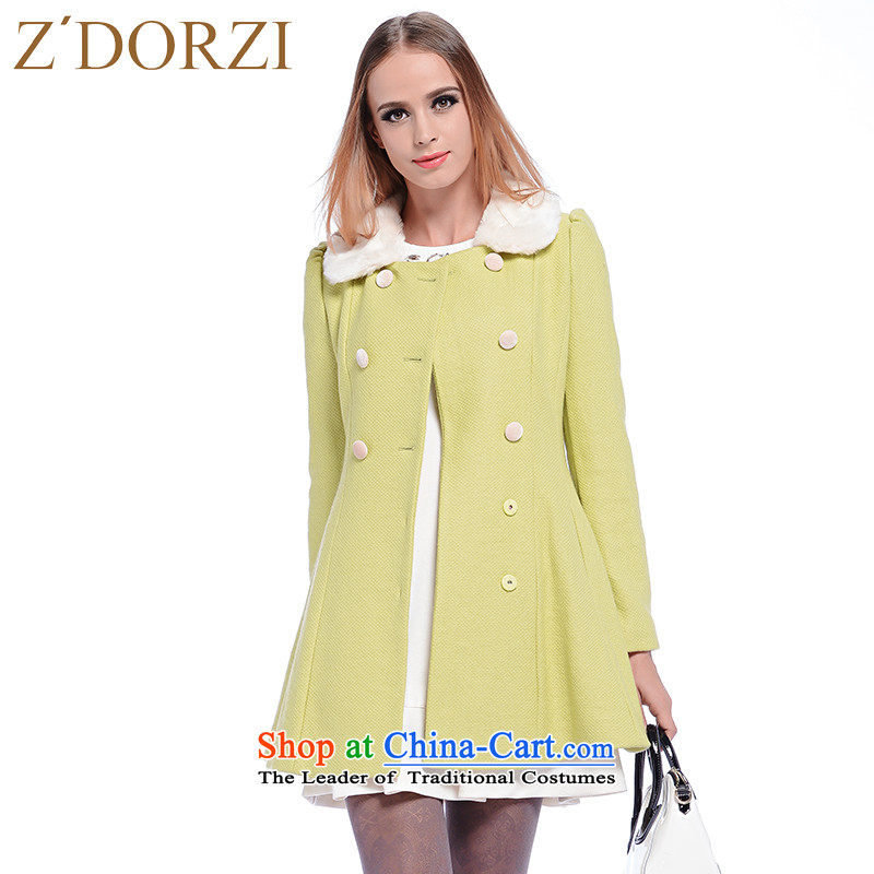 Zdorzi colorful Cheuk-yan winter clothing new women's sweet in Sau San long jacket L928335 gross? Mr Gary CHENG light green?S