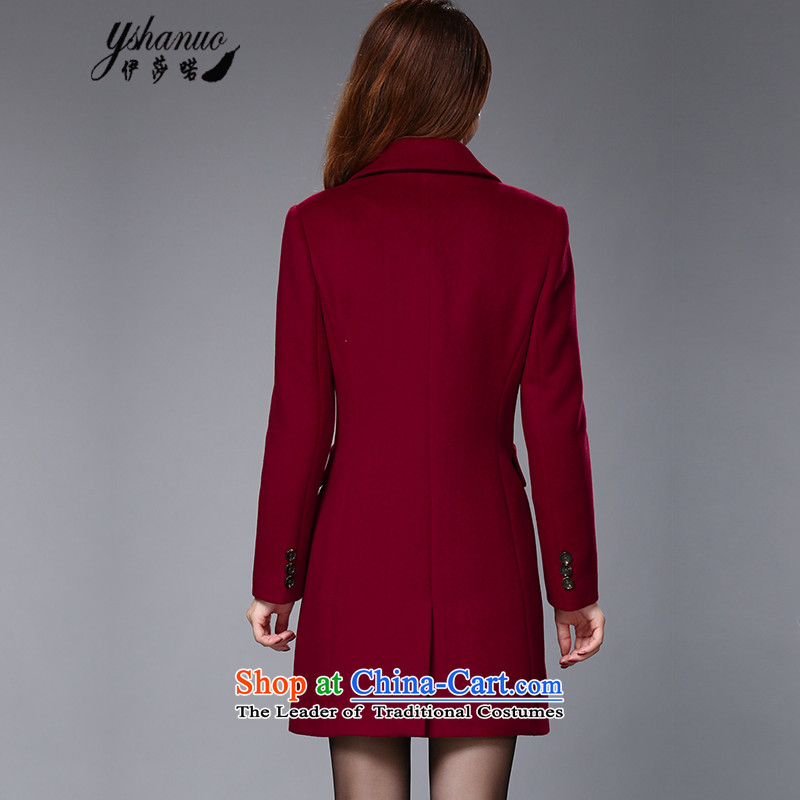Isabel La Carconte 2015 autumn and winter coats girl won the new version is a stylish long wool coat female jacket gross? YS1002 BOURDEAUX XXL, Isabelle well (YSHANUO) , , , shopping on the Internet