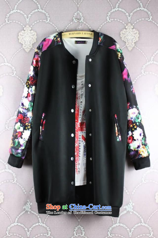 Gangnam-gu  large 2015 taste female autumn and winter new Western Wind thick MM200 catty long-sleeved clothing cardigan in baseball long jacket, black 3XL recommendations 160-190 catty picture, prices, brand platters! The elections are supplied in the national character of distribution, so action, buy now enjoy more preferential! As soon as possible.