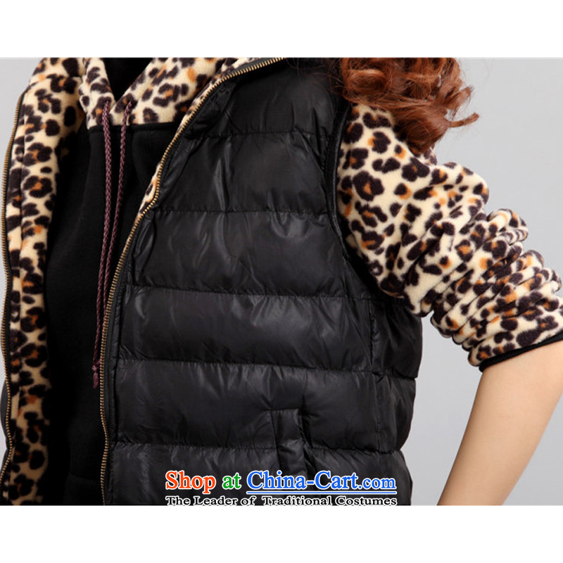 Yet by 2015 autumn and winter biao new Korean version of large numbers of ladies Leopard Ma focused sister 200 catties leisure SPORTSWEAR APPAREL 35567 3-piece set three piece 5XL  chest 9180-220 126 recommended that there (BIAOSHANG biao) , , , shopping on the Internet