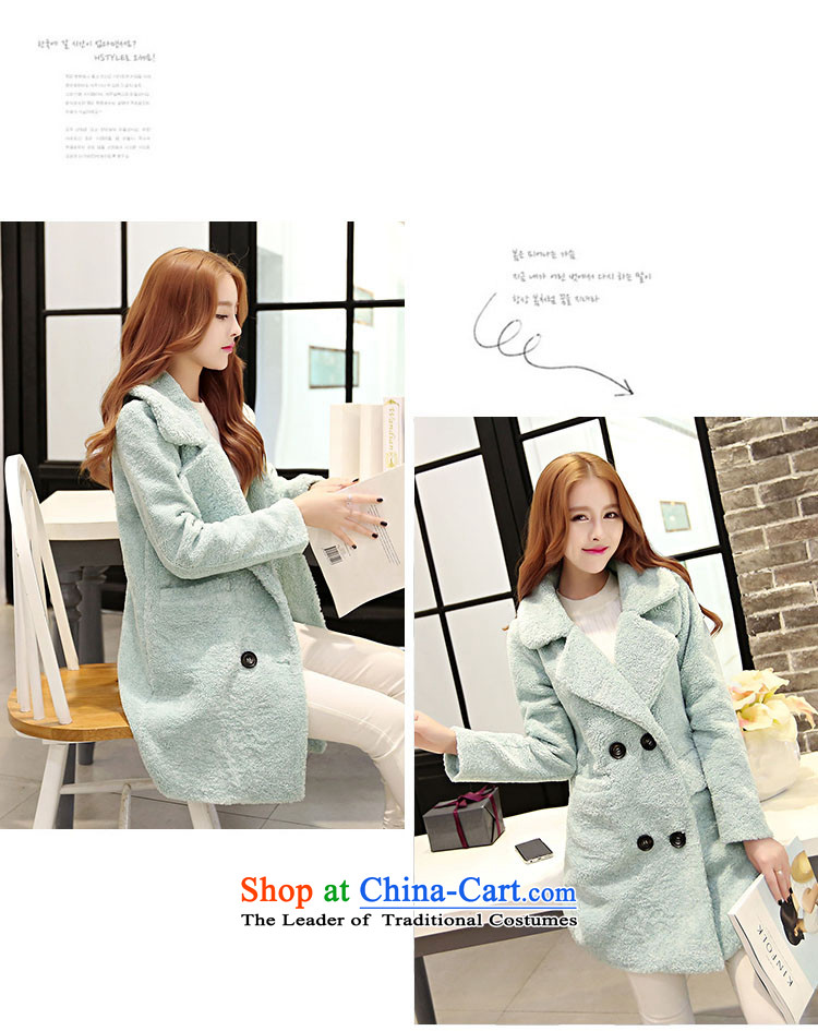 Piao Love Ting 2015 autumn and winter new Korean version of a wool coat jacket female hair? wind clothes female mint green M picture, prices, brand platters! The elections are supplied in the national character of distribution, so action, buy now enjoy more preferential! As soon as possible.