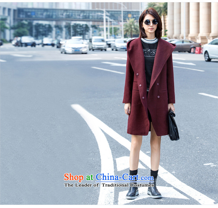 Amii[ minimalist ]2015 autumn and winter cool new products with cap large roll collar wool coat female 11571223? fog gray M picture, prices, brand platters! The elections are supplied in the national character of distribution, so action, buy now enjoy more preferential! As soon as possible.