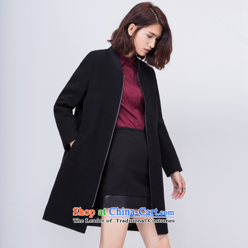Amii[ minimalist ]2015 autumn and winter new baseball for small zip of the forklift truck for larger gross 11581439 jacket black L,amii,,,? Online Shopping
