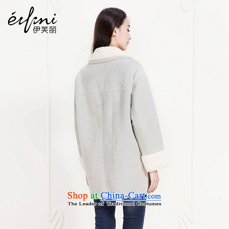El Boothroyd 2015 winter clothing new products in the Korean female long class fur coat all-in-One model 6580927102 coat of light gray M Lai (eifini) , , , shopping on the Internet