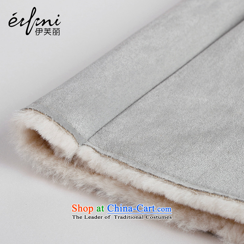 El Boothroyd 2015 winter clothing new products in the Korean female long class fur coat all-in-One model 6580927102 coat of light gray M Lai (eifini) , , , shopping on the Internet