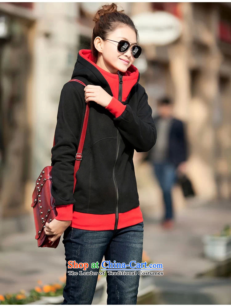 Szili Clinton king plus hypertrophy code women 2015 autumn and winter new thick mm sister video thin leisure long-sleeve sweater hoodie won 200 catties cardigan black 6XL picture, prices, brand platters! The elections are supplied in the national character of distribution, so action, buy now enjoy more preferential! As soon as possible.