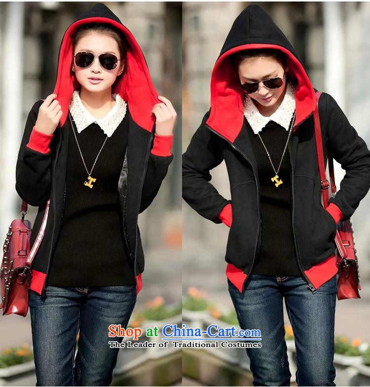 Szili Clinton king plus hypertrophy code women 2015 autumn and winter new thick mm sister video thin leisure long-sleeve sweater hoodie won 200 catties cardigan black 6XL picture, prices, brand platters! The elections are supplied in the national character of distribution, so action, buy now enjoy more preferential! As soon as possible.
