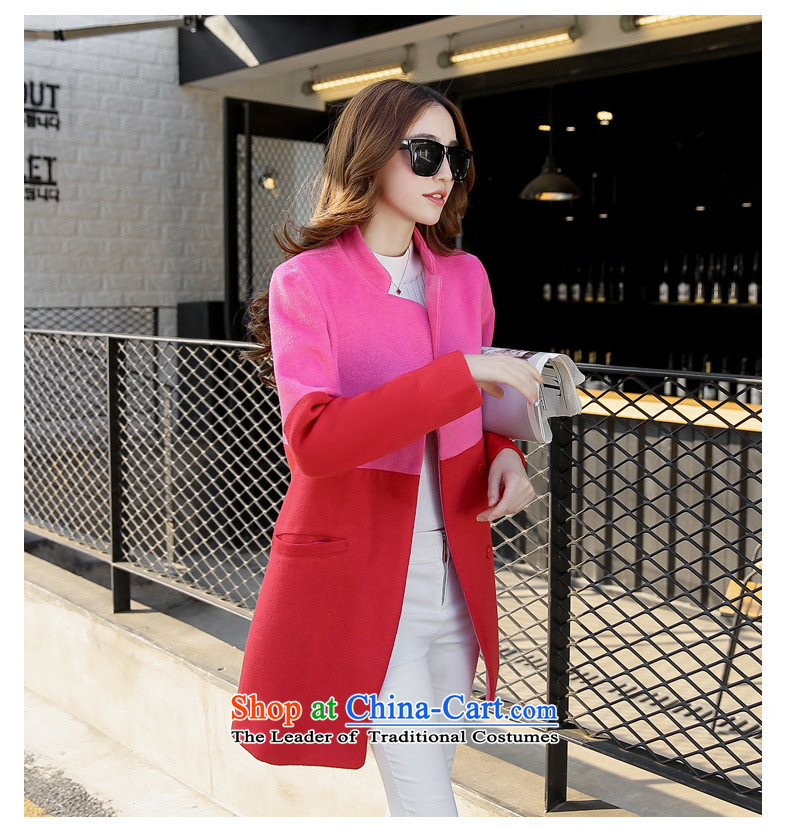 Sin has so gross jacket female 2015 new products fall Korean modern color plane collision video 