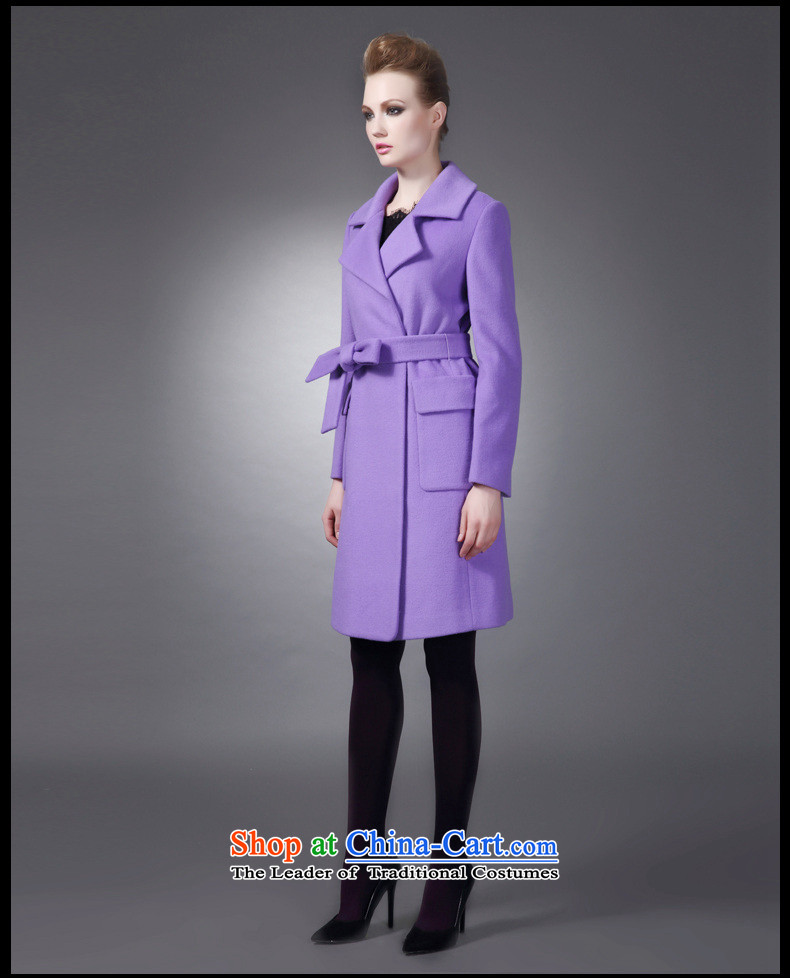 Marguerite Hsichih maxchic 2015 autumn and winter western trendy lapel Ming-bag is simple and stylish. The cloth belt wool coat of Sau San? 20062 purple M picture, prices, brand platters! The elections are supplied in the national character of distribution, so action, buy now enjoy more preferential! As soon as possible.