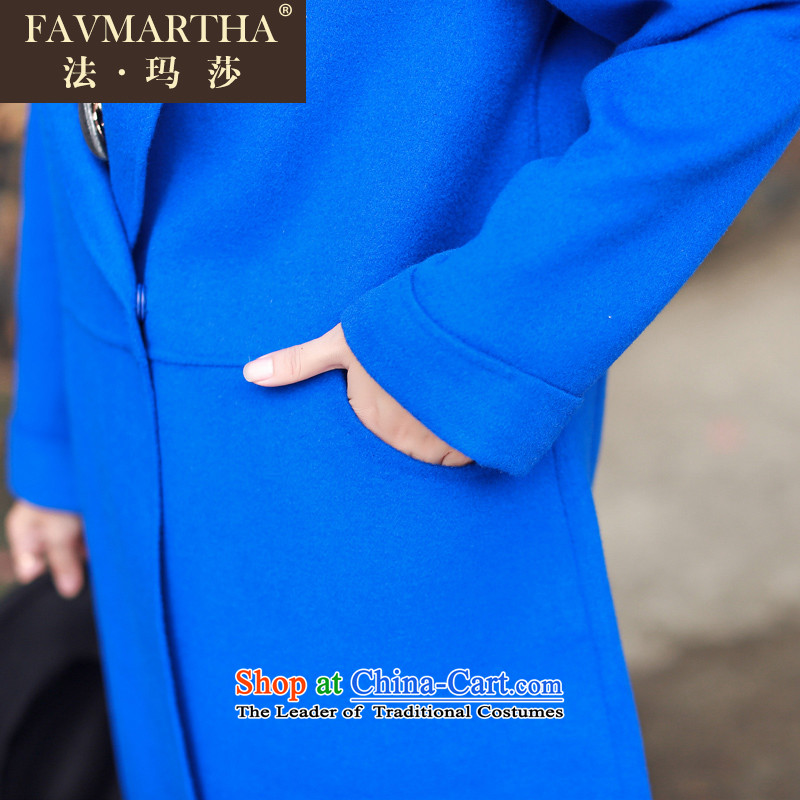 The law FAVMARTHA/ Martha Fall/Winter Collections Korean version of the new Cashmere wool coat jacket female 22? Yellow XL, Martha (FAVMARTHA law) , , , shopping on the Internet