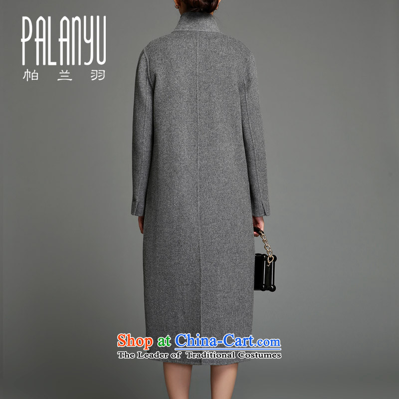 Palun Yu 2015 European site autumn and winter high-end new plain manual two-sided a cashmere overcoat female wool coat long)?   the knees YD05 Gray L, Jimmy (palanyu parrain) , , , shopping on the Internet