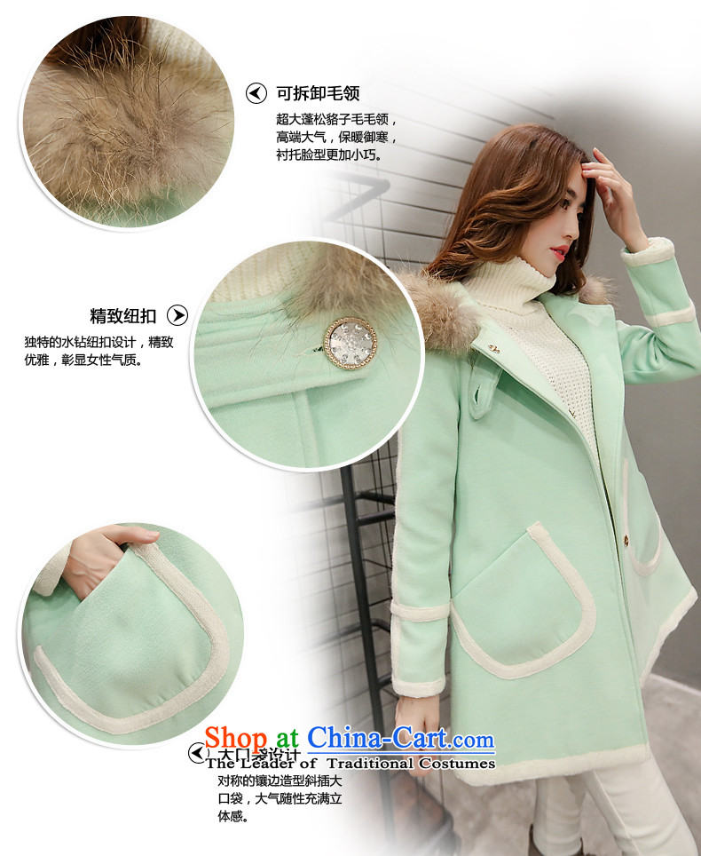 Indemnity riels gross girls jacket? Long 2015 autumn and winter new Korean tie cap a gross cloak long-sleeved leather coats powder (? No gross collar) L recommendations 120 around 922.747) Picture, prices, brand platters! The elections are supplied in the national character of distribution, so action, buy now enjoy more preferential! As soon as possible.