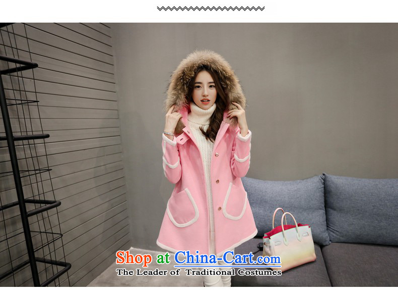 Indemnity riels gross girls jacket? Long 2015 autumn and winter new Korean tie cap a gross cloak long-sleeved leather coats powder (? No gross collar) L recommendations 120 around 922.747) Picture, prices, brand platters! The elections are supplied in the national character of distribution, so action, buy now enjoy more preferential! As soon as possible.