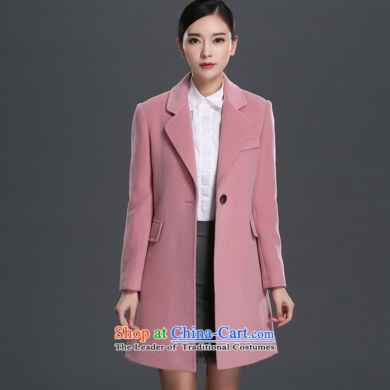 Mrs and woolen coat female non-cashmere overcoat female 2015 new winter clothing in long hair? 151697 jacket  , gray pink Mrs and (SURIL) , , , shopping on the Internet