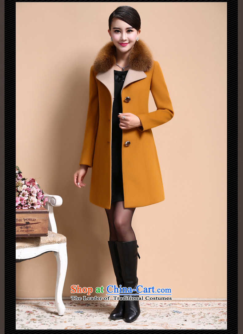 Tang Chi gross? for winter coats women 2015 new) long thin a Sau San video jacket  2XL Yellow 6080 pictures of the girl, prices, brand platters! The elections are supplied in the national character of distribution, so action, buy now enjoy more preferential! As soon as possible.