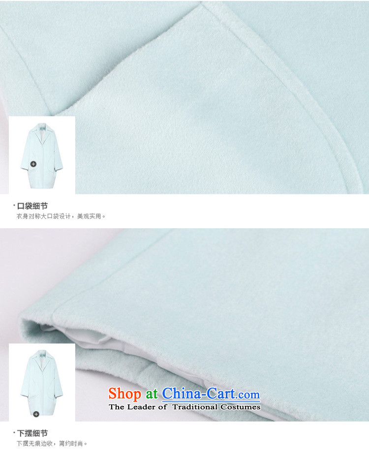 El Boothroyd 2015 winter clothing new Korean lapel in long hair?? coats female wool coat 6580927151 freezing Blue M picture, prices, brand platters! The elections are supplied in the national character of distribution, so action, buy now enjoy more preferential! As soon as possible.