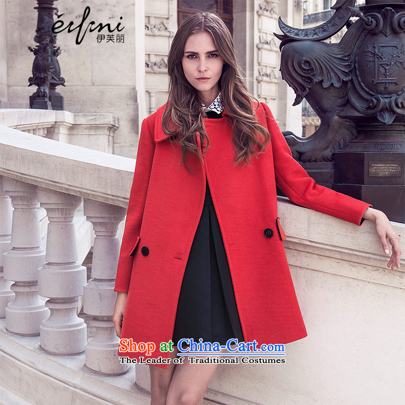 El Boothroyd autumn and winter 2015 new double-wool coat female lapel?? coats female 6580847201 gross REDM