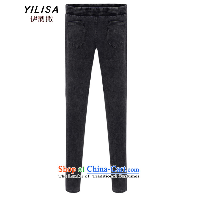 Elizabeth Sub-station by 2015 to the European xl female new Fall/Winter Collections jeans 200 mm thick elastic elasticated catty waist jeans H6127 snowflake money-water 4XL, Elizabeth YILISA (sub-) , , , shopping on the Internet