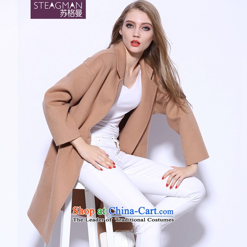 Su Ge Cayman 2015 autumn and winter new plain manual two-sided cashmere cloak? female gross in long wool coat female 80040? and color , L, Su Ge Cayman , , , shopping on the Internet