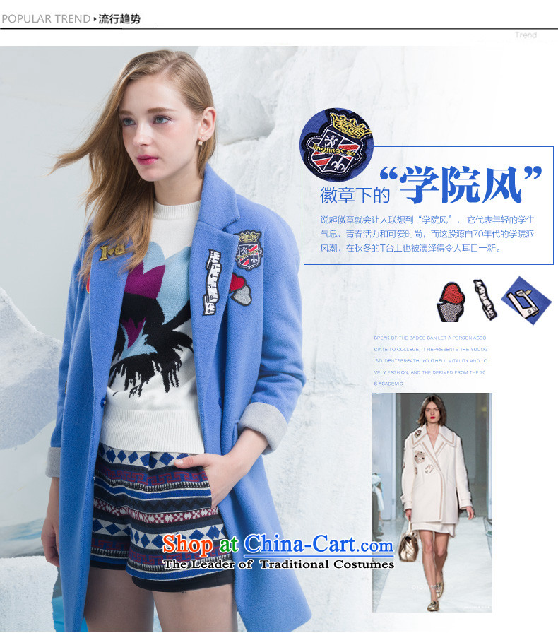 Chaplain who 2015 Fall/Winter Collections Of new women's gross? long jacket)? a wool coat-blue. 165/88A/L. picture, prices, brand platters! The elections are supplied in the national character of distribution, so action, buy now enjoy more preferential! As soon as possible.