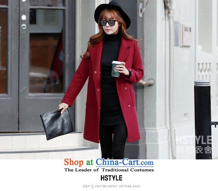 Korea has the Korean version of the Dag Hammarskjöld yi 2015 winter clothing new women's stylish solid color graphics thin foil is coin GJ4653 jacketjp wine red L picture, prices, brand platters! The elections are supplied in the national character of distribution, so action, buy now enjoy more preferential! As soon as possible.