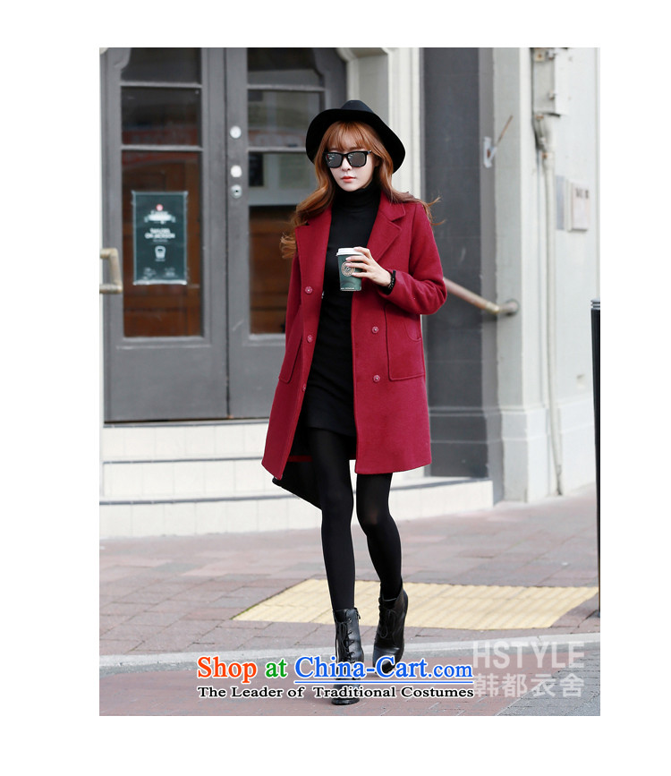 Korea has the Korean version of the Dag Hammarskjöld yi 2015 winter clothing new women's stylish solid color graphics thin foil is coin GJ4653 jacketjp wine red L picture, prices, brand platters! The elections are supplied in the national character of distribution, so action, buy now enjoy more preferential! As soon as possible.