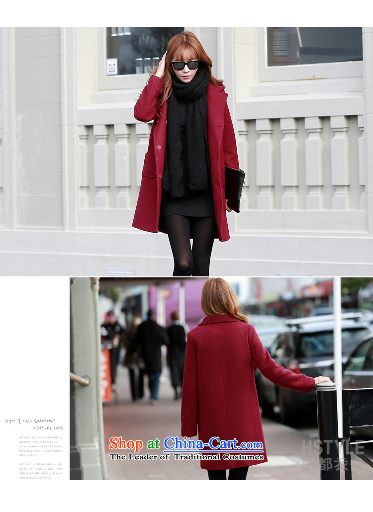 Korea has the Korean version of the Dag Hammarskjöld yi 2015 winter clothing new women's stylish solid color graphics thin foil is coin GJ4653 jacketjp wine red L picture, prices, brand platters! The elections are supplied in the national character of distribution, so action, buy now enjoy more preferential! As soon as possible.