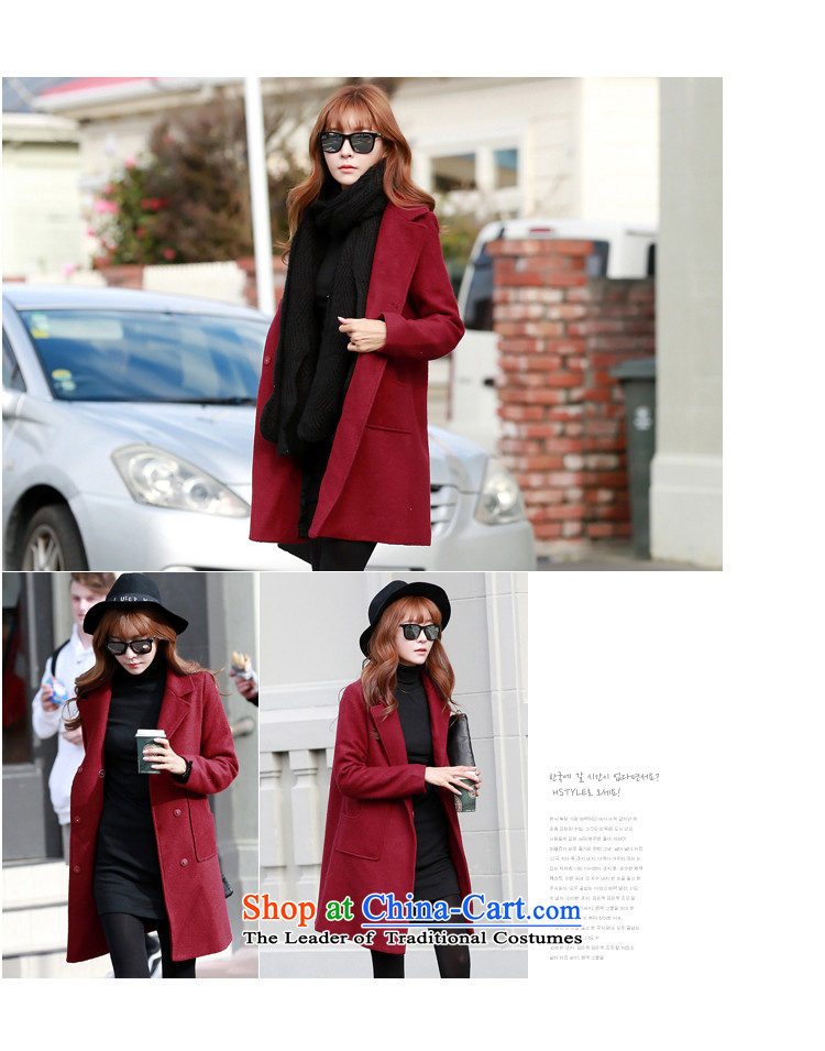 Korea has the Korean version of the Dag Hammarskjöld yi 2015 winter clothing new women's stylish solid color graphics thin foil is coin GJ4653 jacketjp wine red L picture, prices, brand platters! The elections are supplied in the national character of distribution, so action, buy now enjoy more preferential! As soon as possible.