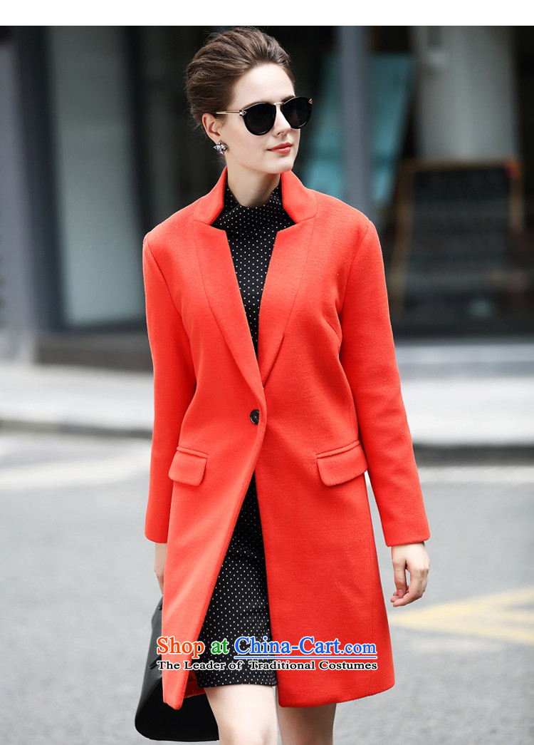 Ainuoer.my2015 winter clothing new gross? female Sau San suit coats collar woolen coat in long orange S picture, prices, brand platters! The elections are supplied in the national character of distribution, so action, buy now enjoy more preferential! As soon as possible.
