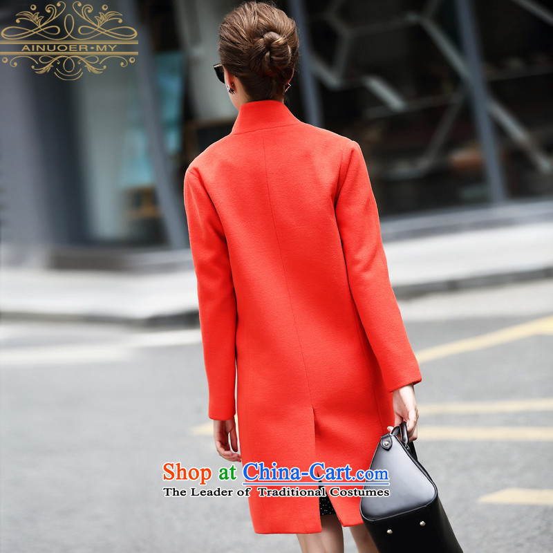 Ainuoer.my2015 winter clothing new gross? female Sau San suit coats collar woolen coat in long S,AINUOER.MY,,, orange shopping on the Internet