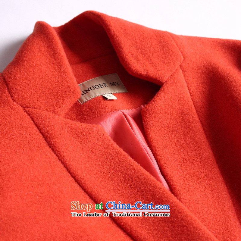 Ainuoer.my2015 winter clothing new gross? female Sau San suit coats collar woolen coat in long S,AINUOER.MY,,, orange shopping on the Internet