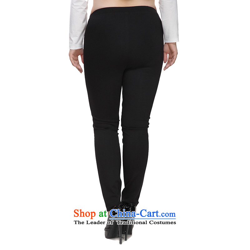 The former Yugoslavia Li Sau 2015 autumn large new mount female elastic band in the waist PU stitching elastic wild Castor, forming the trousers press 0771 Black 36 small Li Sau-shopping on the Internet has been pressed.