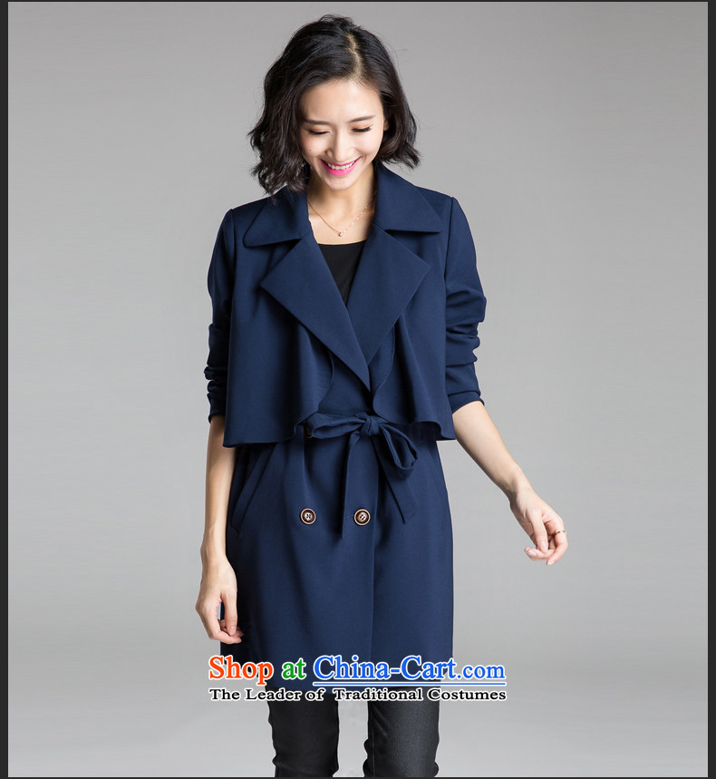 The Eternal Soo-To increase the number of female Korean jacket coat 2015 winter new product expertise mm thick, Hin thin sister in long temperament and stylish lapel jacket dark blue 3XL picture, prices, brand platters! The elections are supplied in the national character of distribution, so action, buy now enjoy more preferential! As soon as possible.