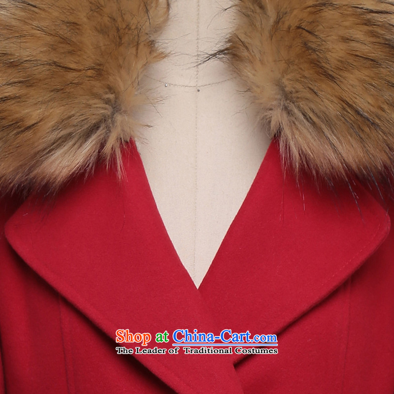 Love Is gross coats Girl Gigi Lai? jacket of autumn and winter 2015 new lady a windbreaker. Long Korean Lapel Sau San video thin elegant red jacket , gross? love for the postures (AIQIAOZI) , , , shopping on the Internet