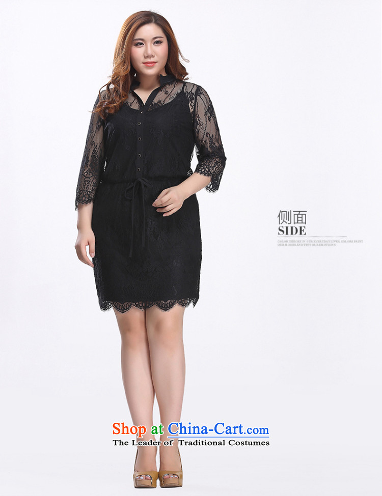 The former Yugoslavia Li Sau 2015 autumn large new mount female shirt-V-Neck lace elastic waist 7 cuff dresses 0556 Emerald 4XL Photo, prices, brand platters! The elections are supplied in the national character of distribution, so action, buy now enjoy more preferential! As soon as possible.