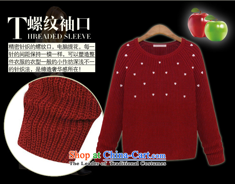 Elizabeth sub-autumn and winter new to xl Female European site fresh small sweater thick winter blouses, forming the MM Stretch loose heavy jackets H2177 female wine red 5XL picture, prices, brand platters! The elections are supplied in the national character of distribution, so action, buy now enjoy more preferential! As soon as possible.