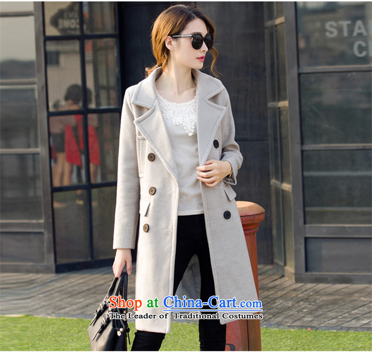 Sakura wadding 2015 autumn and winter in new women's long hair female Korean jacket? 