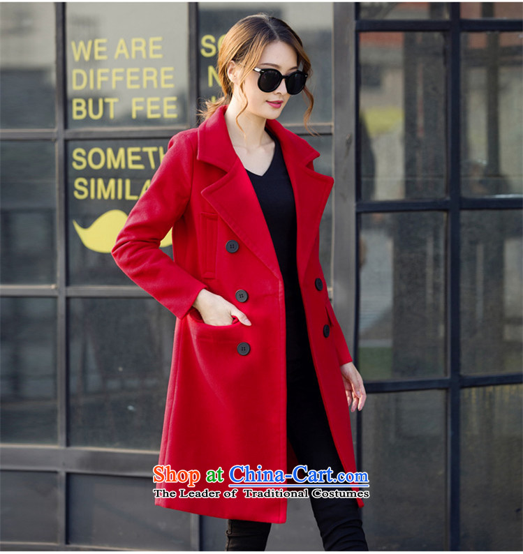 Sakura wadding 2015 autumn and winter in new women's long hair female Korean jacket? 