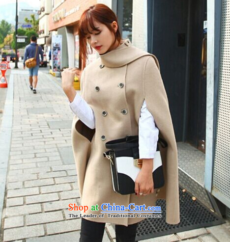 Dan Jie Shi 2015 autumn and winter new Korean loose video thin cloak shawl coats female larger gross light jacket? khaki 645 S picture, prices, brand platters! The elections are supplied in the national character of distribution, so action, buy now enjoy more preferential! As soon as possible.