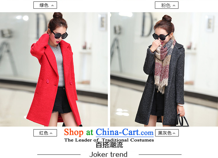 Up to the autumn of 2015, the Netherlands New jacket girl in long Korean double-winter coats of Sau San Mao so black and gray L picture, prices, brand platters! The elections are supplied in the national character of distribution, so action, buy now enjoy more preferential! As soon as possible.