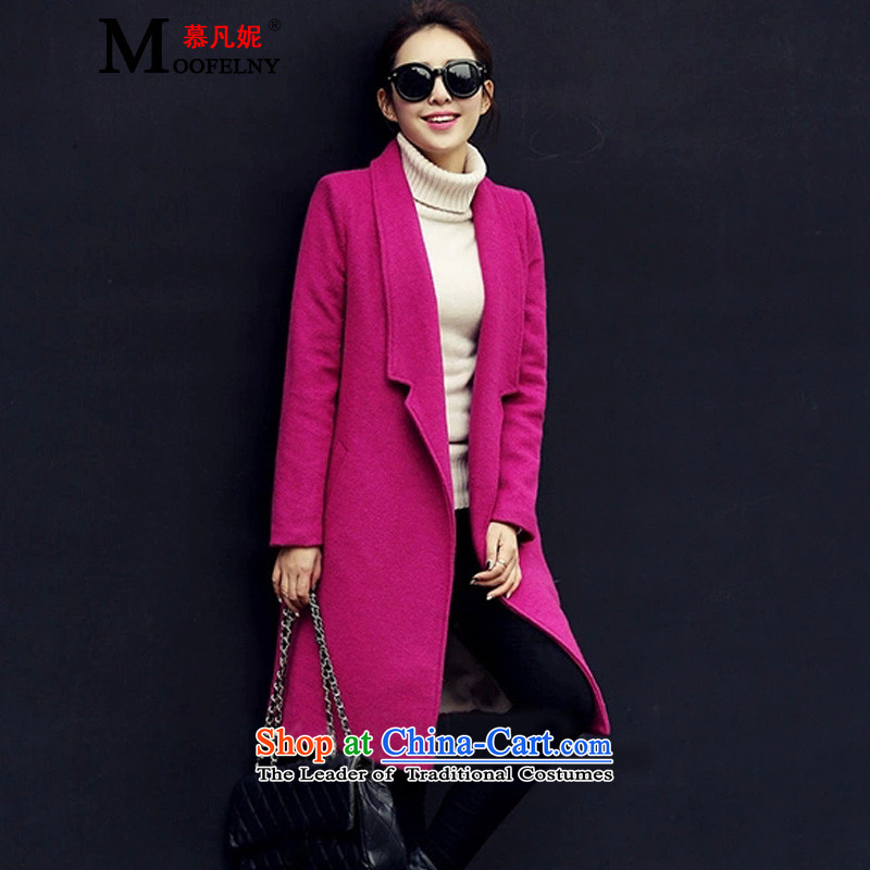 The Gross Stephanie? 2015 autumn and winter coats female new Korean version in Sau San long large thick a wool coat RED M MO stephanie (MOOFELNY) , , , shopping on the Internet
