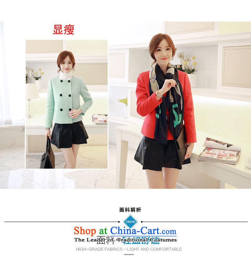 Stylish new devil of the 2015 Fall/Winter Collections of gross? jacket short double-Sau San wild shirt female 1-8801 water green XL Photo, prices, brand platters! The elections are supplied in the national character of distribution, so action, buy now enjoy more preferential! As soon as possible.