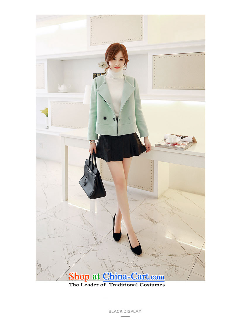 Stylish new devil of the 2015 Fall/Winter Collections of gross? jacket short double-Sau San wild shirt female 1-8801 water green XL Photo, prices, brand platters! The elections are supplied in the national character of distribution, so action, buy now enjoy more preferential! As soon as possible.