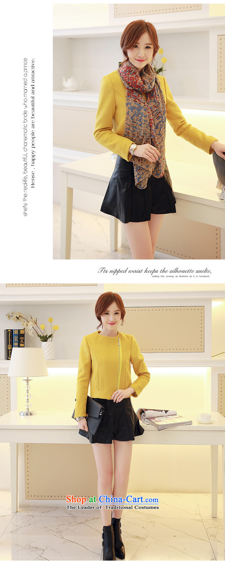 Stylish devil of the 2015 autumn and winter coats a new minimalist short, Zip Sau San wild Stylish coat female 1-8812 gross? pink M picture, prices, brand platters! The elections are supplied in the national character of distribution, so action, buy now enjoy more preferential! As soon as possible.