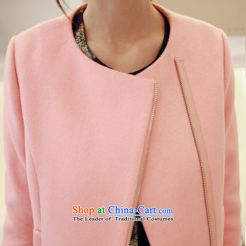 Stylish devil of the 2015 autumn and winter coats a new minimalist short, Zip Sau San wild Stylish coat female 1-8812 gross? pink stylish devil of M (SHISHANGMOZHE) , , , shopping on the Internet