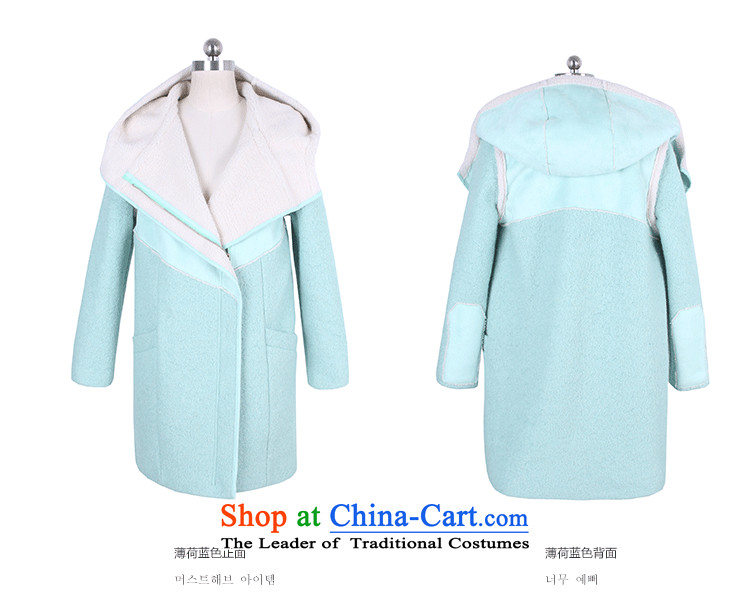 Korea has the Korean version of the Dag Hammarskjöld yi 2015 winter clothing new products with stylish youth Sau San video stitching in thin long cap DL4546 jacket restaurants? gross mint blue S picture, prices, brand platters! The elections are supplied in the national character of distribution, so action, buy now enjoy more preferential! As soon as possible.
