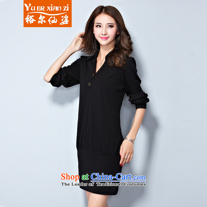 Yu-Sin-to increase women's code 200 catties mm2015 thick autumn and winter new dresses Korean skirt wear thin step video skirt black 3XL Children recommends that you 150-200, Yu's sin (yuerxianzi) , , , shopping on the Internet